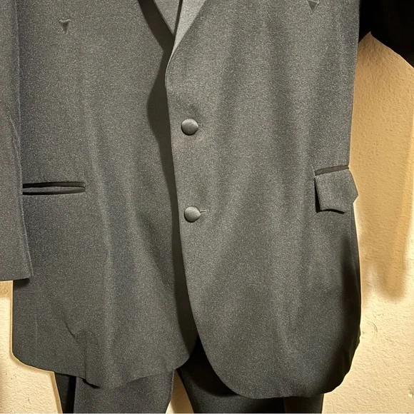 Silverado Mens Black Western Cowboy 2-Piece Suit Size 46 L Made In USA